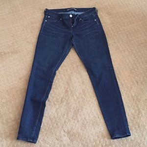 Express Dark Denim Skinny Jeans